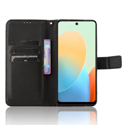 For Tecno Spark Go 2024 Diamond Texture Leather Phone Case(Black) by buy2fix