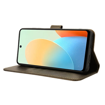 For Tecno Spark Go 2024 Diamond Texture Leather Phone Case(Brown) by buy2fix