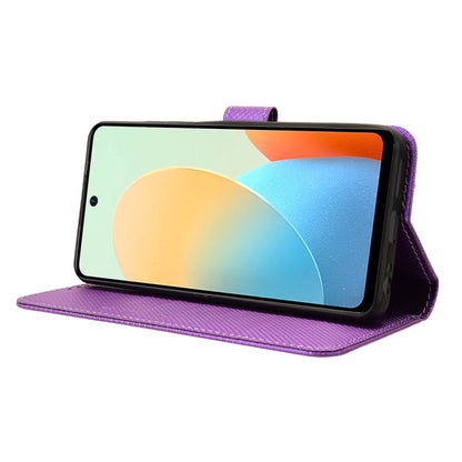 For Tecno Spark Go 2024 Diamond Texture Leather Phone Case(Purple) by buy2fix