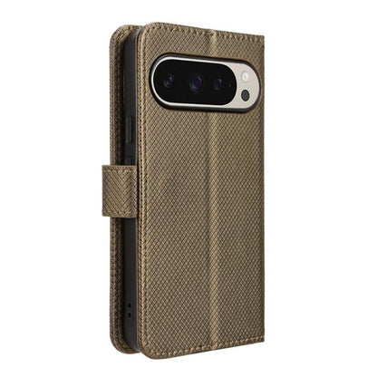 For Google Pixel 10 Pro XL Diamond Texture Leather Phone Case(Brown) - Google Cases by buy2fix | Online Shopping UK | buy2fix