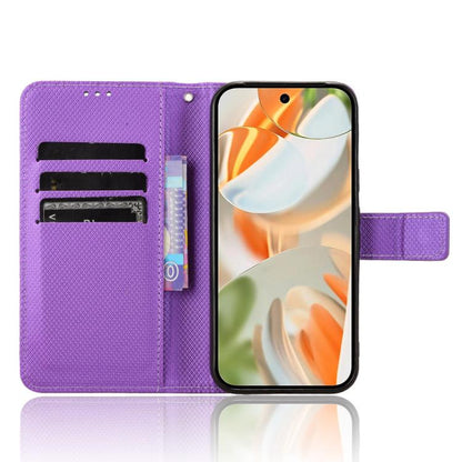 For Google Pixel 10 Pro XL Diamond Texture Leather Phone Case(Purple) - Google Cases by buy2fix | Online Shopping UK | buy2fix