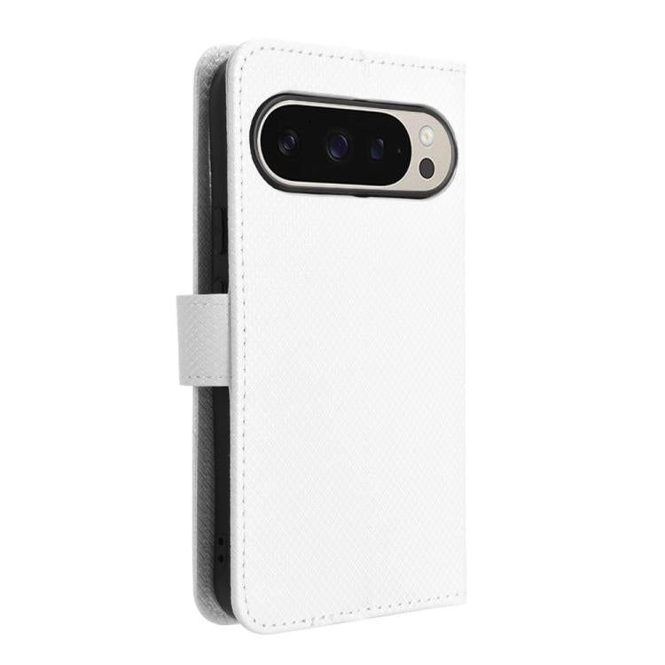 For Google Pixel 10 Pro / 10 Diamond Texture Leather Phone Case(White) - Google Cases by buy2fix | Online Shopping UK | buy2fix