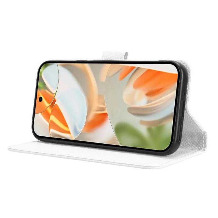 For Google Pixel 10 Pro / 10 Diamond Texture Leather Phone Case(White) - Google Cases by buy2fix | Online Shopping UK | buy2fix