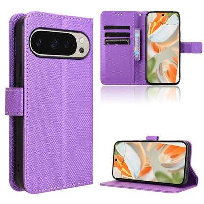 For Google Pixel 10 Pro / 10 Diamond Texture Leather Phone Case(Purple) - Google Cases by buy2fix | Online Shopping UK | buy2fix