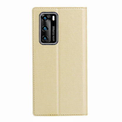 For Huawei P40 ViLi DMX-54 Shockproof TPU + PU Leather View Window Magnetic Attraction Horizontal Flip Protective Case with Card Slots & Holder & Sleep / Wake-up(Champagne Gold) - Huawei Cases by ViLi | Online Shopping UK | buy2fix