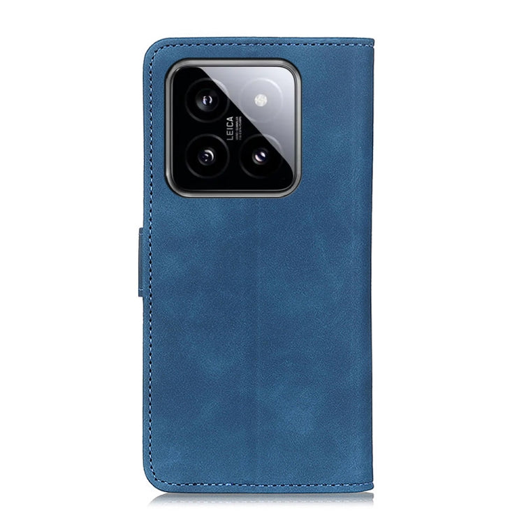 For Xiaomi 14 KHAZNEH Retro Texture Flip Leather Phone Case(Blue) - 14 Cases by buy2fix | Online Shopping UK | buy2fix