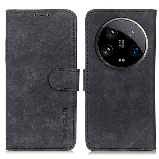 For Xiaomi 14 Ultra KHAZNEH Retro Texture Flip Leather Phone Case(Black)