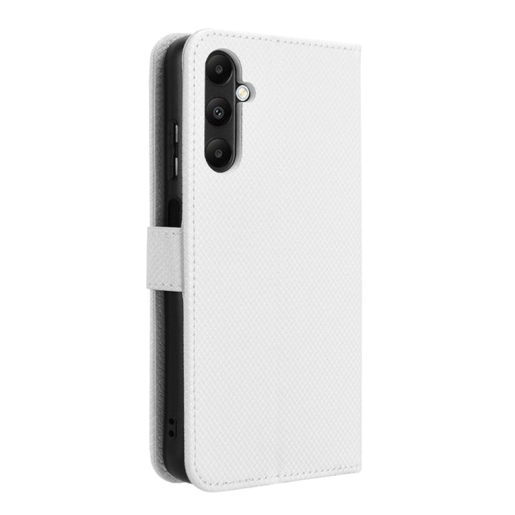 For Samsung Galaxy M14 4G / A05S 4G Diamond Texture Leather Phone Case(White) by buy2fix