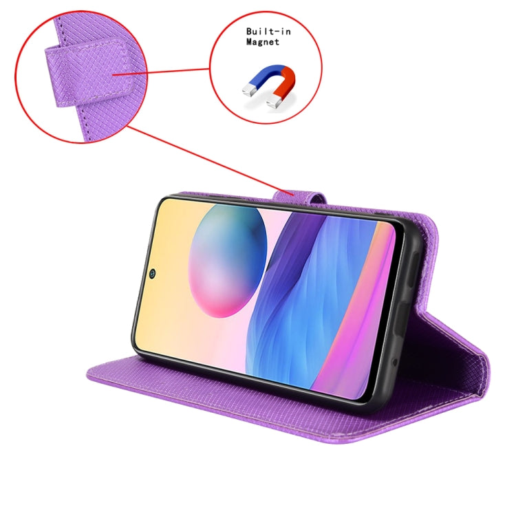 For Xiaomi 14 Diamond Texture Leather Phone Case(Purple) - 14 Cases by buy2fix | Online Shopping UK | buy2fix