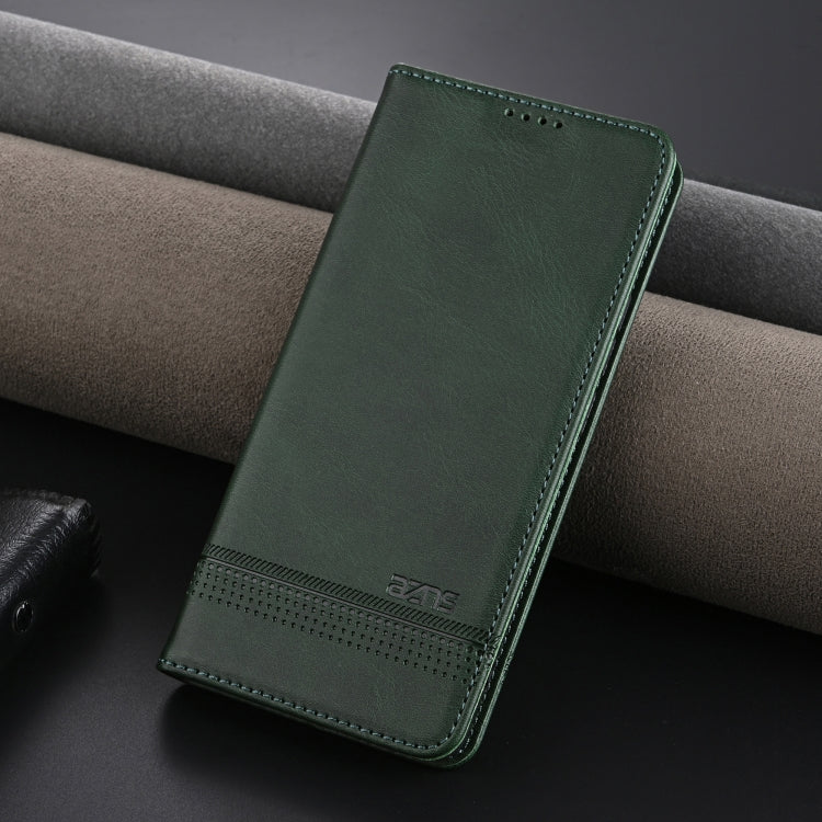 For Huawei nova 12 AZNS Magnetic Calf Texture Flip Leather Phone Case(Dark Green) - Huawei Cases by AZNS | Online Shopping UK | buy2fix