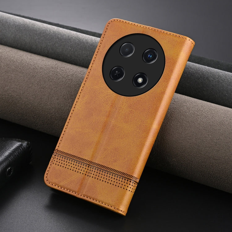 For Huawei Enjoy 70 Pro/nova 12i AZNS Magnetic Calf Texture Flip Leather Phone Case(Light Brown) - Huawei Cases by AZNS | Online Shopping UK | buy2fix