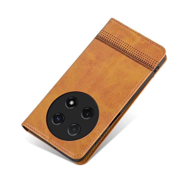 For Huawei Enjoy 70 Pro/nova 12i AZNS Magnetic Calf Texture Flip Leather Phone Case(Light Brown) - Huawei Cases by AZNS | Online Shopping UK | buy2fix