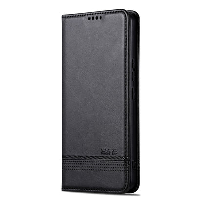 For Huawei Pura 70 Fine Hole AZNS Magnetic Calf Texture Flip Leather Phone Case(Black) - Huawei Cases by AZNS | Online Shopping UK | buy2fix