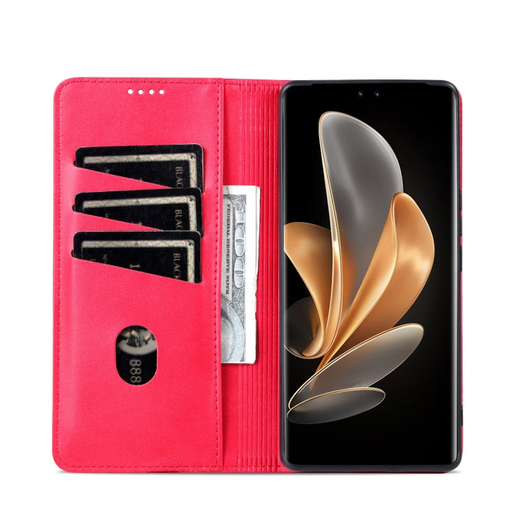 For Huawei nova 13 Pro AZNS Magnetic Calf Texture Flip Leather Phone Case(Red) - Huawei Cases by AZNS | Online Shopping UK | buy2fix