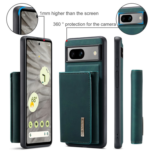 For Google Pixel 7A DG.MING M1 Series 3-Fold Multi Card Wallet + Magnetic Phone Case(Green) by DG.MING