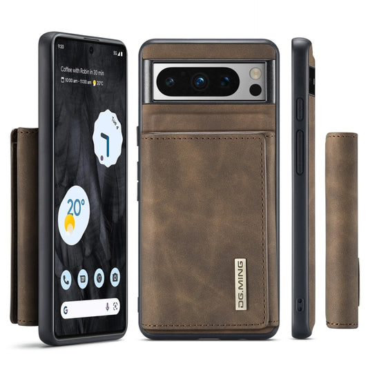For Google Pixel 8 Pro DG.MING M1 Series 3-Fold Multi Card Wallet + Magnetic Phone Case(Coffee) by DG.MING