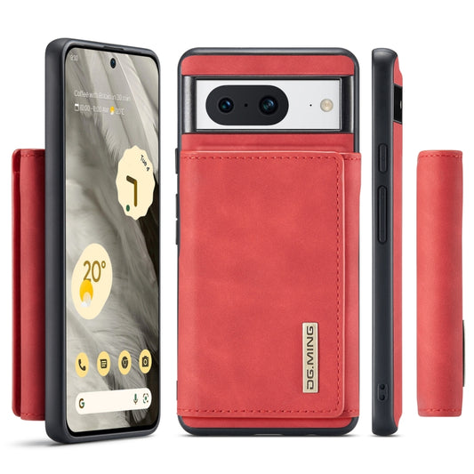 For Google Pixel 8 DG.MING M1 Series 3-Fold Multi Card Wallet + Magnetic Phone Case(Red) by DG.MING