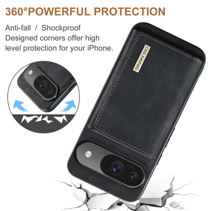 For Google Pixel 9 / 9 Pro DG.MING M1 Series 3-Fold Multi Card Wallet + Magnetic Phone Case(Black) by DG.MING