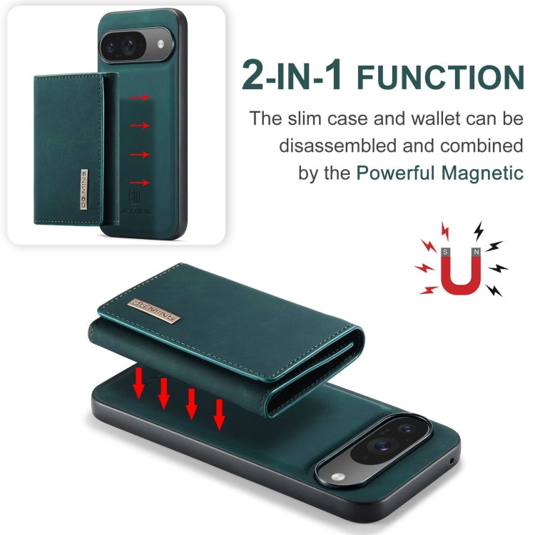 For Google Pixel 9 / 9 Pro DG.MING M1 Series 3-Fold Multi Card Wallet + Magnetic Phone Case(Green) by DG.MING