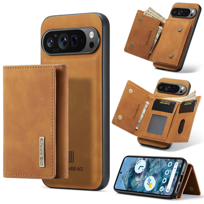 For Google Pixel 9 Pro XL DG.MING M1 Series 3-Fold Multi Card Wallet + Magnetic Phone Case(Brown) by DG.MING