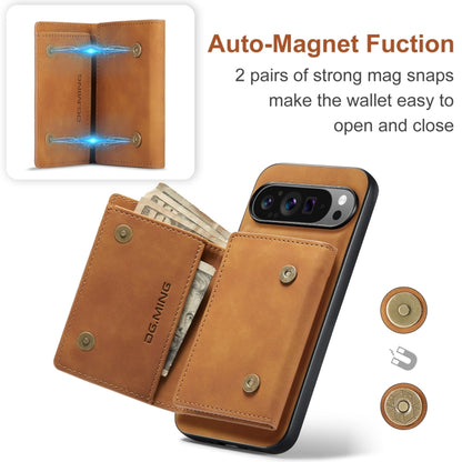 For Google Pixel 9 Pro XL DG.MING M1 Series 3-Fold Multi Card Wallet + Magnetic Phone Case(Brown) by DG.MING
