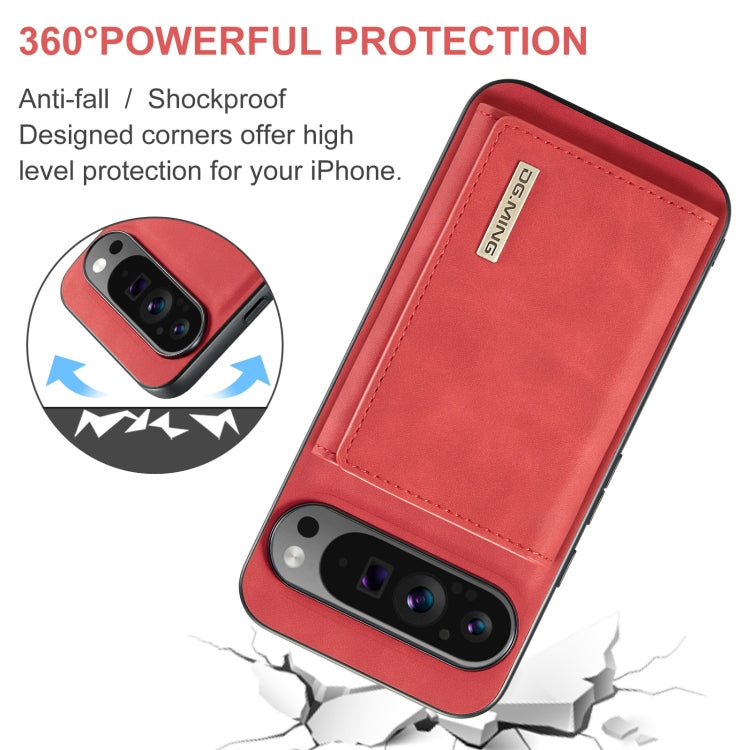 For Google Pixel 9 Pro XL DG.MING M1 Series 3-Fold Multi Card Wallet + Magnetic Phone Case(Red) by DG.MING