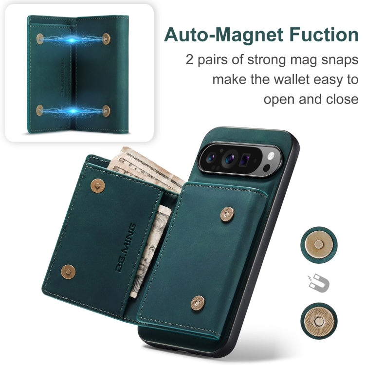 For Google Pixel 9 Pro XL DG.MING M1 Series 3-Fold Multi Card Wallet + Magnetic Phone Case(Green) by DG.MING
