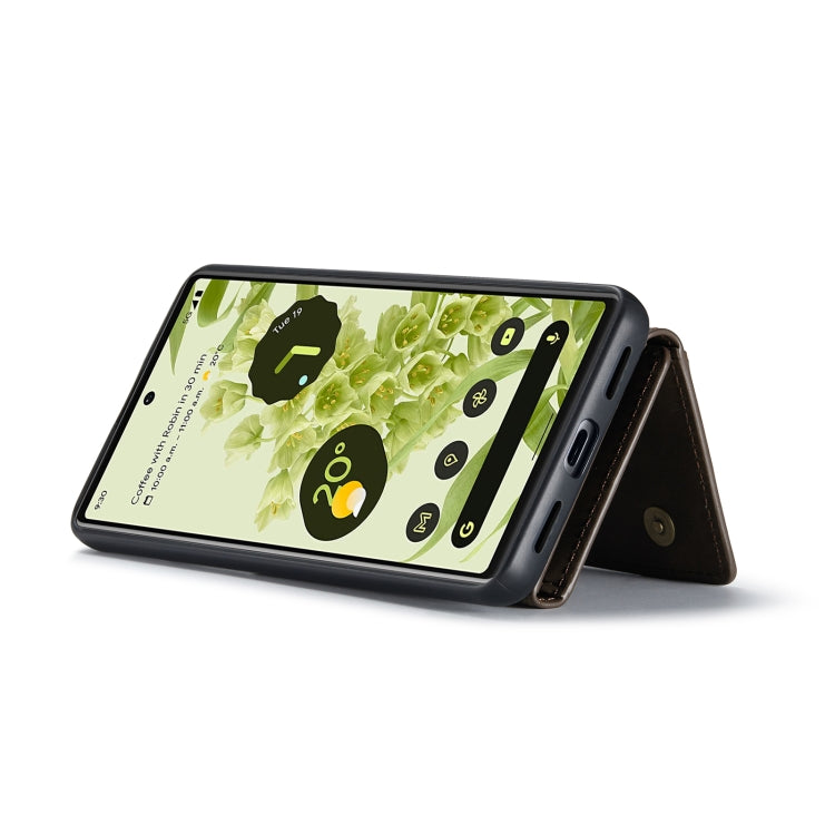 For Google Pixel 6 DG.MING M2 Series 3-Fold Multi Card Bag + Magnetic Phone Case(Coffee) by DG.MING