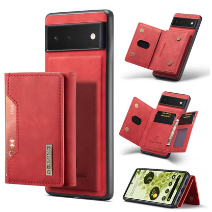 For Google Pixel 6 DG.MING M2 Series 3-Fold Multi Card Bag + Magnetic Phone Case(Red) - Google Cases by DG.MING | Online Shopping UK | buy2fix