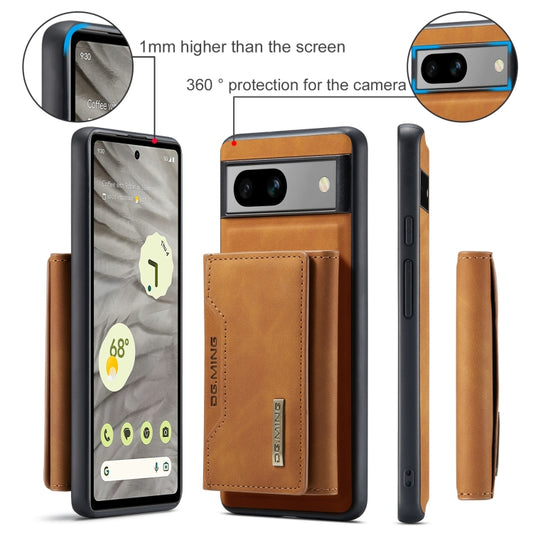For Google Pixel 8A DG.MING M2 Series 3-Fold Multi Card Bag + Magnetic Phone Case(Brown) by DG.MING