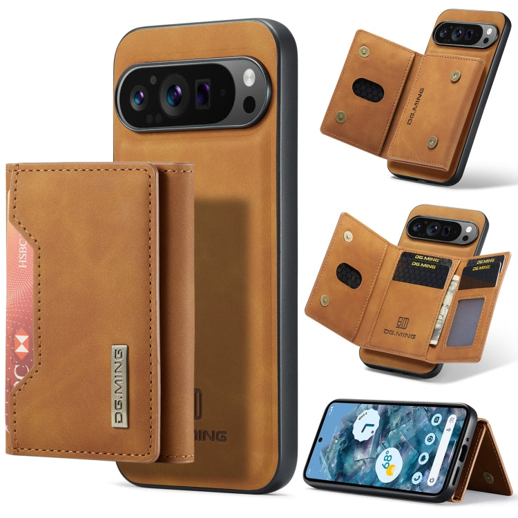 For Google Pixel 9 Pro XL DG.MING M2 Series 3-Fold Multi Card Bag + Magnetic Phone Case(Brown) by DG.MING