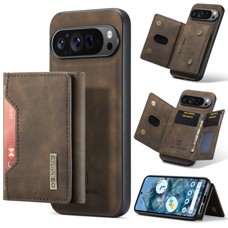 For Google Pixel 9 Pro XL DG.MING M2 Series 3-Fold Multi Card Bag + Magnetic Phone Case(Coffee) by DG.MING