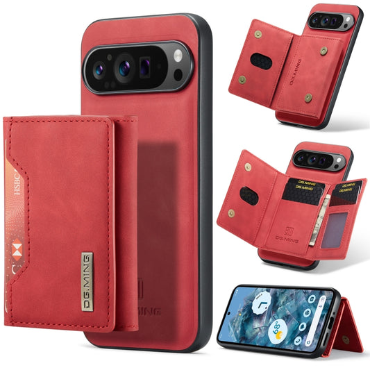 For Google Pixel 9 Pro XL DG.MING M2 Series 3-Fold Multi Card Bag + Magnetic Phone Case(Red) by DG.MING