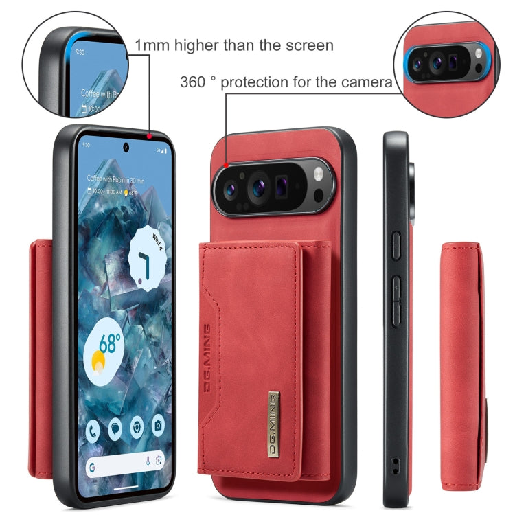 For Google Pixel 9 Pro XL DG.MING M2 Series 3-Fold Multi Card Bag + Magnetic Phone Case(Red) by DG.MING