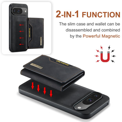 For Google Pixel 9 / 9 Pro DG.MING M2 Series 3-Fold Multi Card Bag + Magnetic Phone Case(Black) by DG.MING