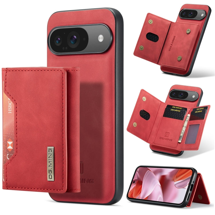 For Google Pixel 9 / 9 Pro DG.MING M2 Series 3-Fold Multi Card Bag + Magnetic Phone Case(Red) by DG.MING