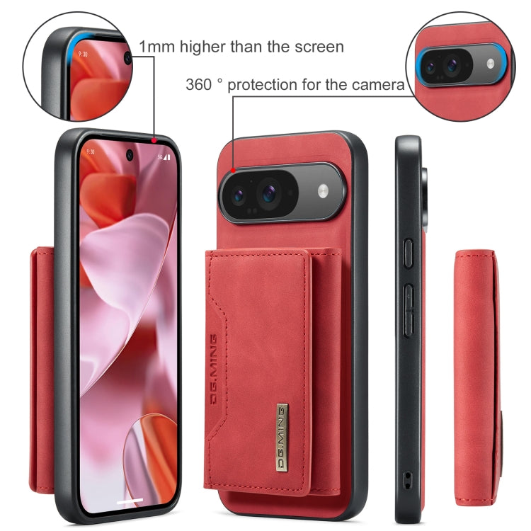 For Google Pixel 9 / 9 Pro DG.MING M2 Series 3-Fold Multi Card Bag + Magnetic Phone Case(Red) by DG.MING