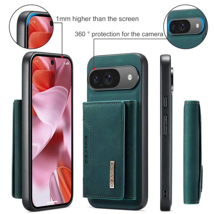 For Google Pixel 9 / 9 Pro DG.MING M2 Series 3-Fold Multi Card Bag + Magnetic Phone Case(Green) by DG.MING