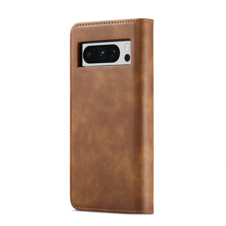 For Google Pixel 8 Pro DG.MING Crazy Horse Texture Detachable Magnetic Leather Phone Case(Brown) by DG.MING