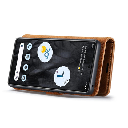 For Google Pixel 8 Pro DG.MING Crazy Horse Texture Detachable Magnetic Leather Phone Case(Brown) by DG.MING