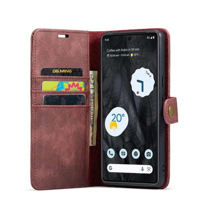 For Google Pixel 8 Pro DG.MING Crazy Horse Texture Detachable Magnetic Leather Phone Case(Red) by DG.MING