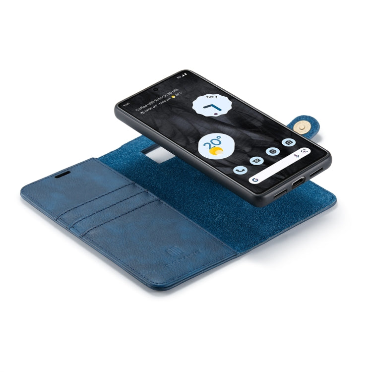 For Google Pixel 8 Pro DG.MING Crazy Horse Texture Detachable Magnetic Leather Phone Case(Blue) by DG.MING