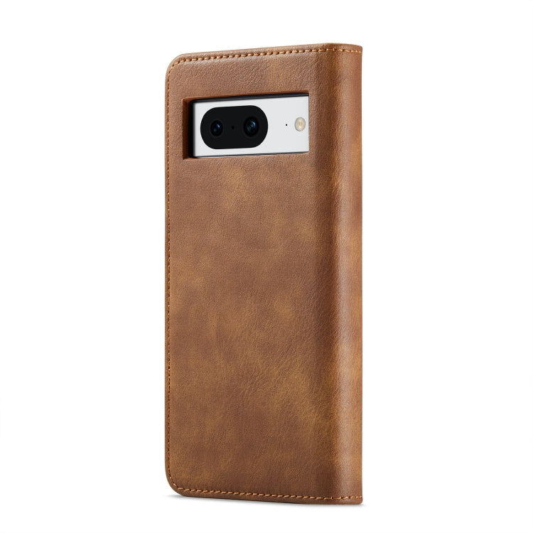 For Google Pixel 8 DG.MING Crazy Horse Texture Detachable Magnetic Leather Phone Case(Brown) by DG.MING