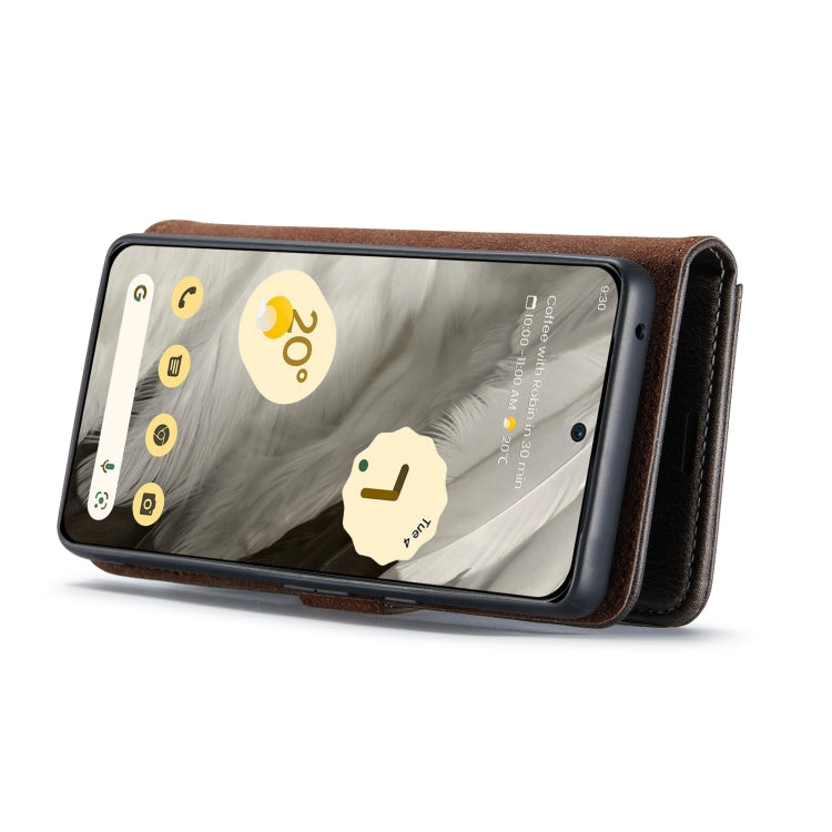 For Google Pixel 8 DG.MING Crazy Horse Texture Detachable Magnetic Leather Phone Case(Grey) by DG.MING