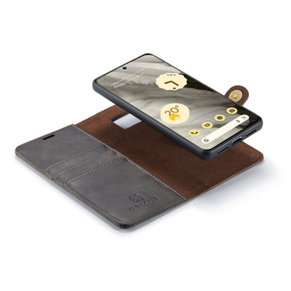 For Google Pixel 8 DG.MING Crazy Horse Texture Detachable Magnetic Leather Phone Case(Grey) by DG.MING