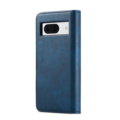For Google Pixel 8 DG.MING Crazy Horse Texture Detachable Magnetic Leather Phone Case(Blue) by DG.MING