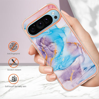 For Google Pixel 9 Pro XL Electroplating IMD TPU Phone Case(Blue Marble) - Google Cases by buy2fix | Online Shopping UK | buy2fix