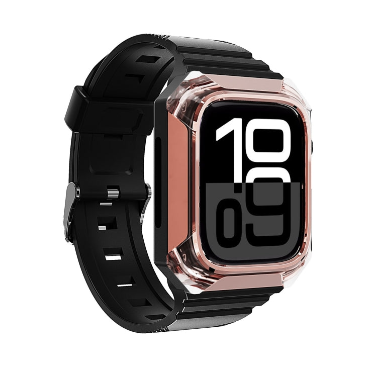 Armor Case Integrated TPU Watch Band For Apple Watch Series 11 / 10 42mm(Rose Gold) by buy2fix