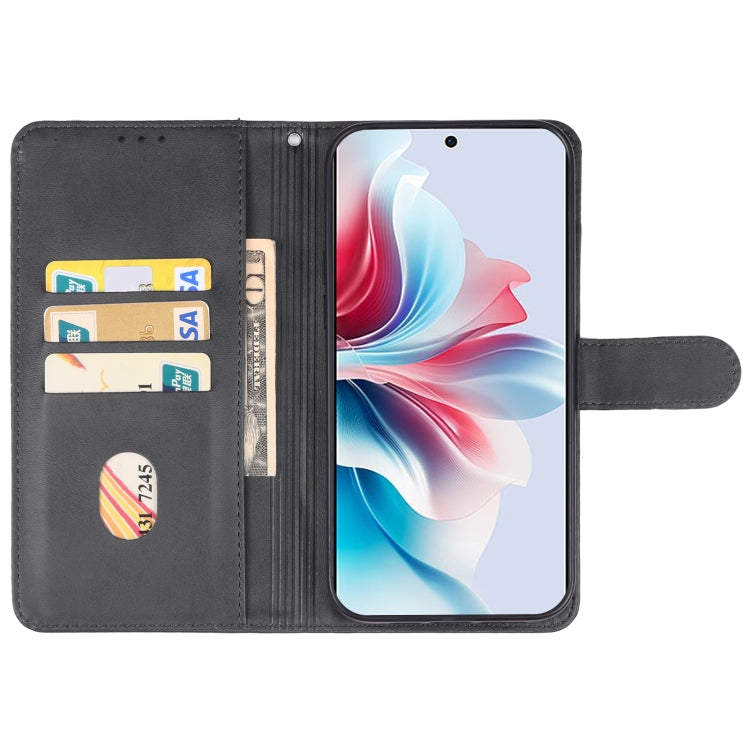 For OPPO Reno11 F Leather Phone Case(Black) - Reno11 F Cases by buy2fix | Online Shopping UK | buy2fix