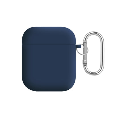 For AirPods 2 / 1 PC Lining Silicone Bluetooth Earphone Protective Case(Midnight Blue) - For AirPods 1/2 by buy2fix | Online Shopping UK | buy2fix